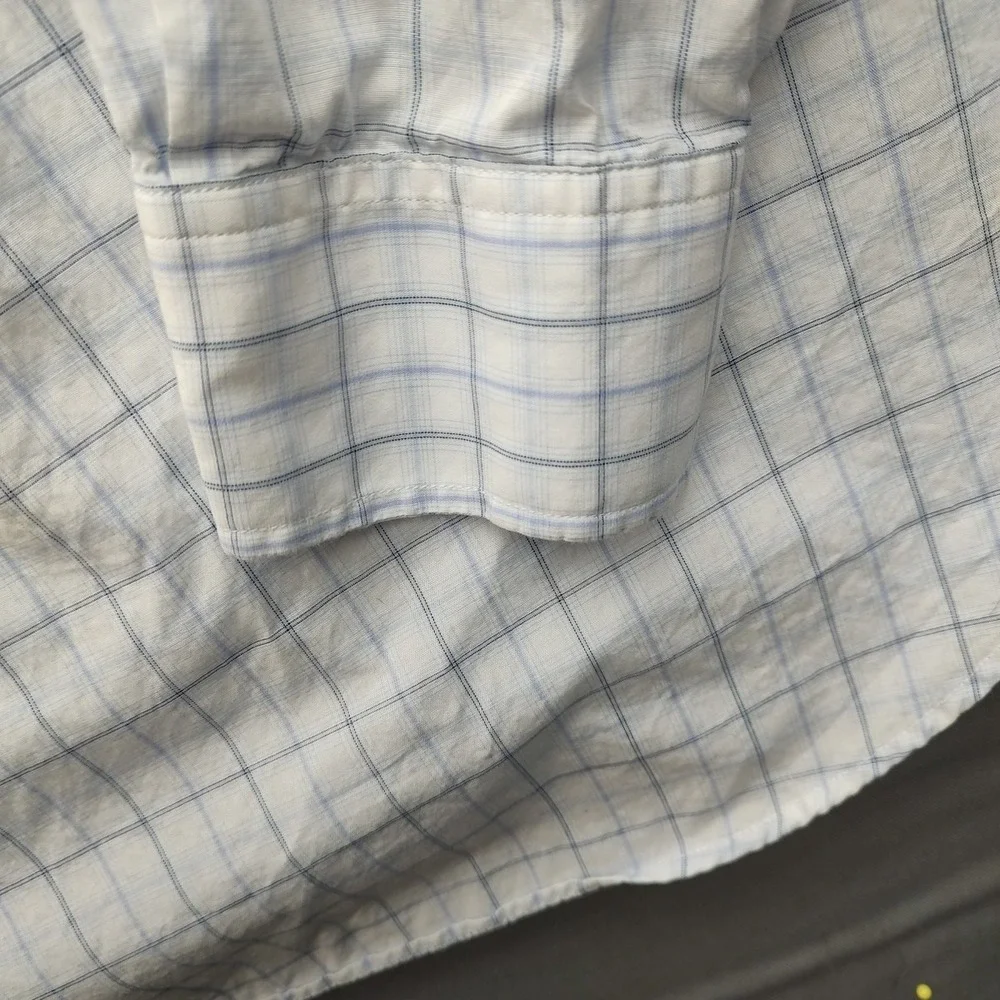 Banana Republic Shirt Mens Large Blue Striped Slim Fit Collared Button Down‎